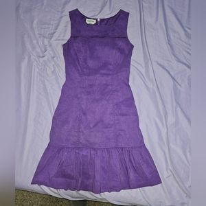 Bebe purple Linen Cutout ruffle princess Dress Size look like 2 Y2K